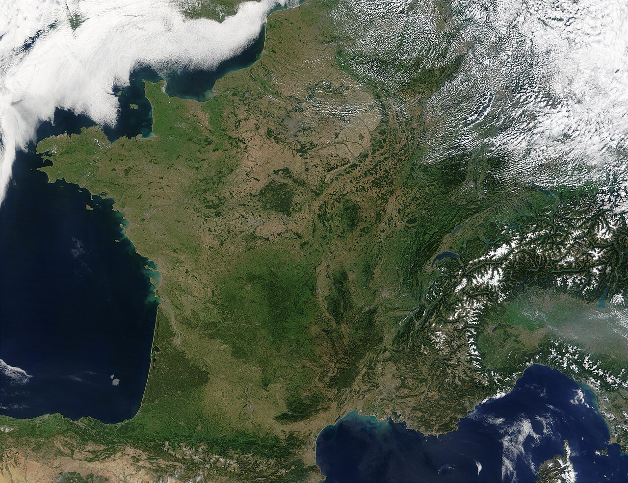 satellite space (foto: Jacques Descloitres, MODIS Rapid Response Team, NASA/GSFC / Public domain, Wikimedia Commons)