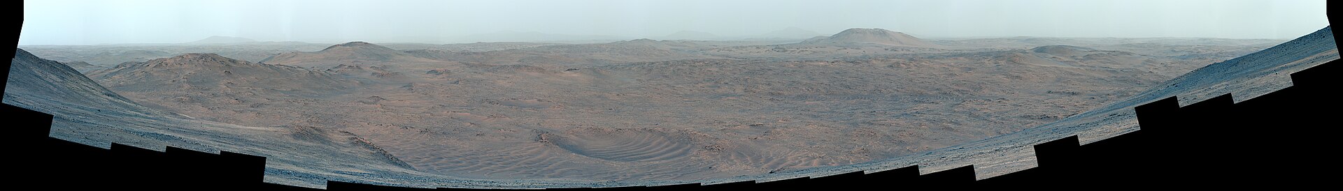 mars crater surface rover
